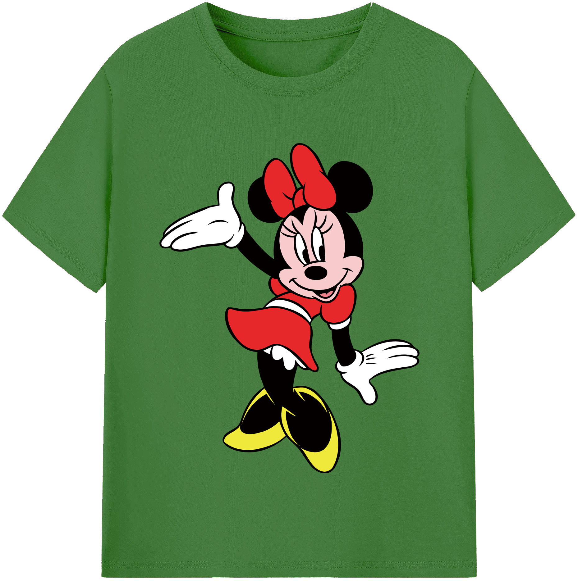 （画像用） ミッキーマウス Mickey Mouse レディースカジュアルプリントTシャツ（綿100％）